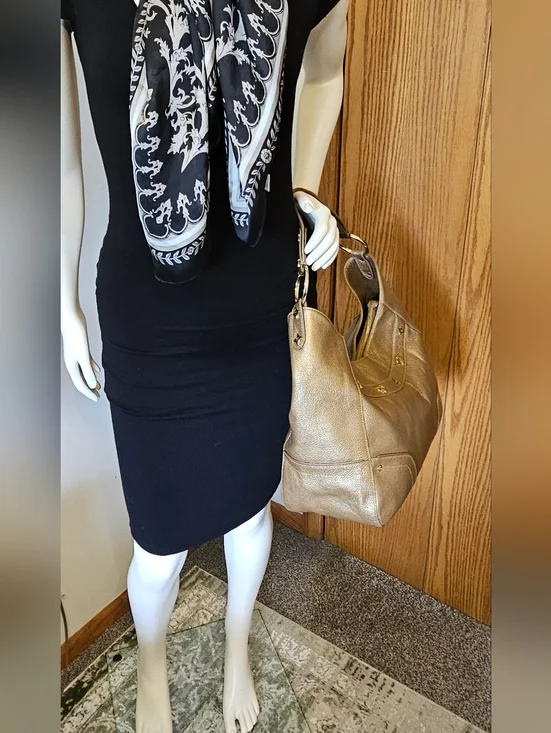 MCM Metallic Bronze Leather Hobo Bag - Women - Picture 8 of 16